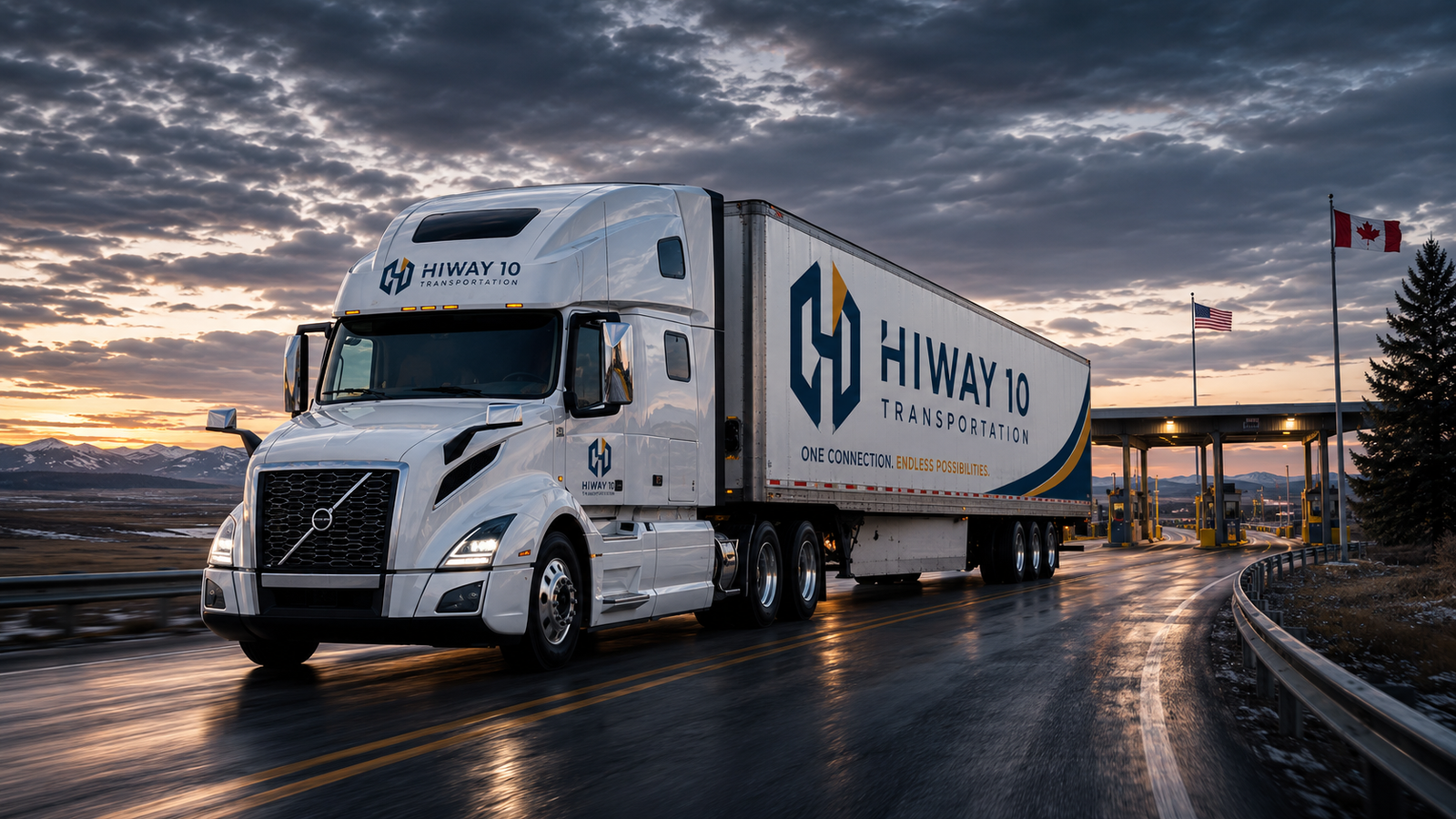 HiWay10 branded trucks prepared for dependable cross-border freight service